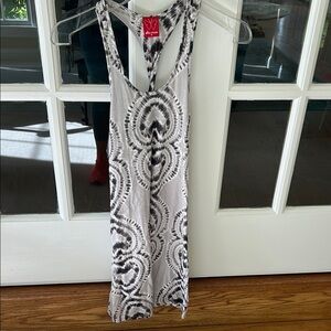 Ella Moss Gray and Black Tie-Dye Halter Sundress Casual🌿